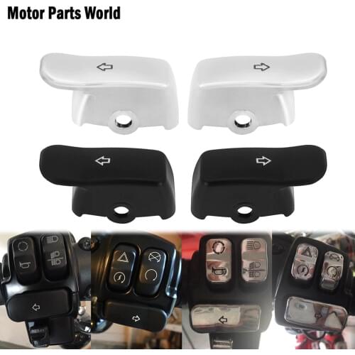 Motorcycle 2pcs Turn Signal Extension Caps Black/Chrome For Harley Sportster XL Heritage Softail Classic FLSTC Dyna Fat Bob FXDF