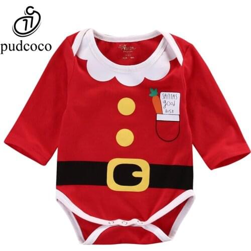 0-18M Christmas Cute Santa Newborn Clothing Baby Rompers Bib Cotton Baby Boy Girl Clothes Set Jumpsuit Outfit Pajama Sets