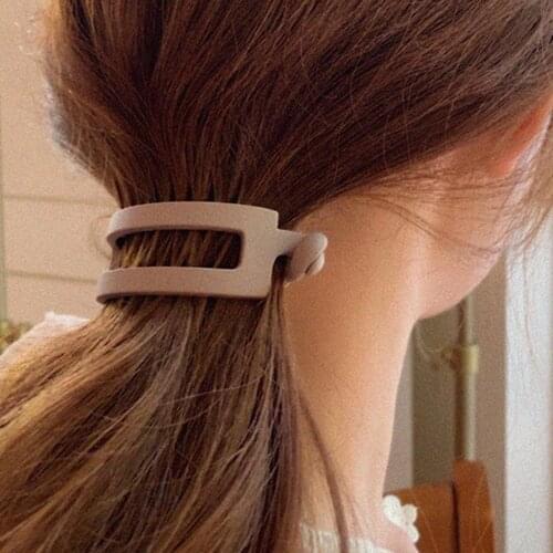 Korean Sweet Rectangle Leopard Temperament Banana Clip Twist Clip Simple Frosted Ponytail Hairpin Headdress Female Accessories