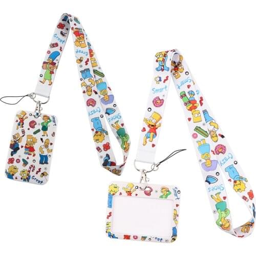 ER819 Cartoon Creative Lanyard Card Holder Student Hanging Neck Mobile Phone Lanyard Badge Subway Access Card Holder