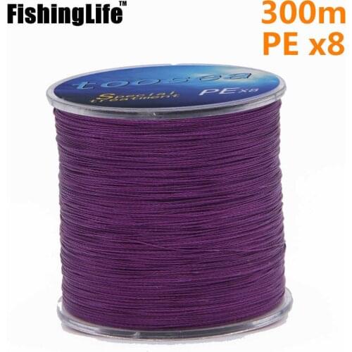 FishingLife 8 Strands 300M Fishing Line Super Strong Multifilament PE Braided Lines 20-100LB For Carp Fishing pesca Sea Line