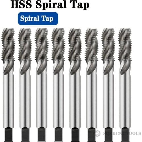 High Quality HSS Machine Plug Tap Metric Screw Tap Drill Thread Tool Spiral Point Straight Fluted M3 M4 M5 M6 M7 M8 M10