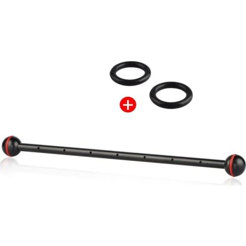 MINIFOCUS Divng 12'' Double Ball Arm for Connecting Strobe/Video Light to Underwater Housing Handle Tray System Aluminum
