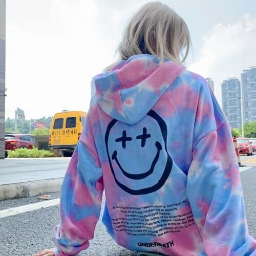 Men Cotton Hoody Hoodies Sweatshirts Smile Print Headwear Hoodie Hip Hop Streetwear Clothing