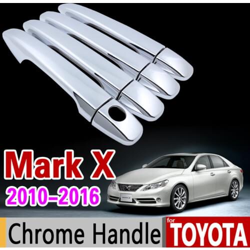 For Toyota Mark X 2010-2016 Japan Model Chrome Handle Cover Trim Set 2011 2012 2013 2014 2015 Accessories Stickers Car Styling
