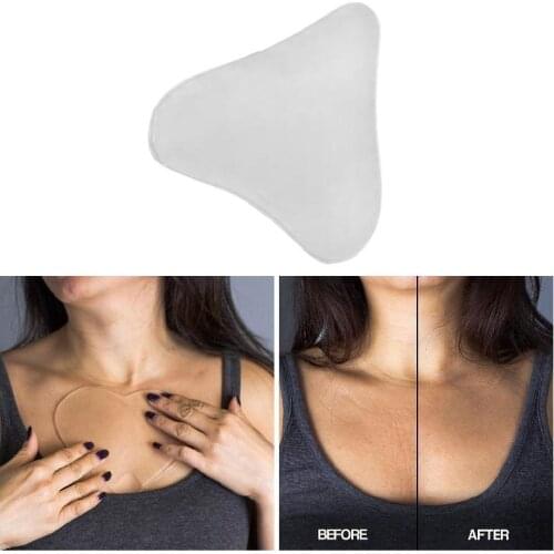 Anti-Wrinkle Chest Pad Heart Shape Reusable Anti Aging Transparent Soft Silicone Pads TK-ing