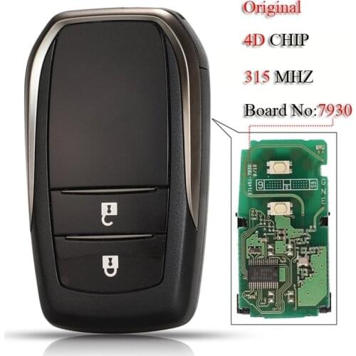 Kutery Original Remote Smart Car Key For Toyota Prado Reiz Land Cruiser Prado 2 Buttons Keyless-Go 315MHZ 4D Chip