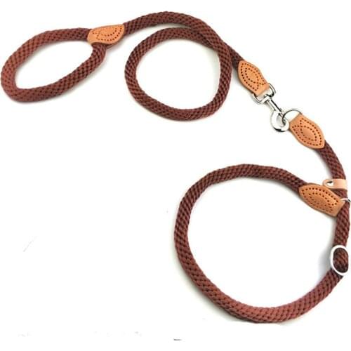 P Chain Slip Collar Dog Leash pet Walking Lead Outdoor puppy pet Traction Hemp rope For small Medium Large big Dogs long 1.8m