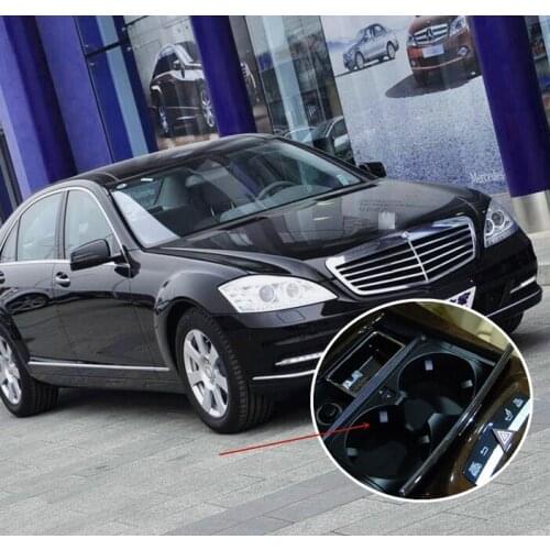 Center Console Water Cup Holder Rack For Mercedes-Benz S Class W221 Facelift (2009/06-2012) Car Interior Drink Cup Bracket