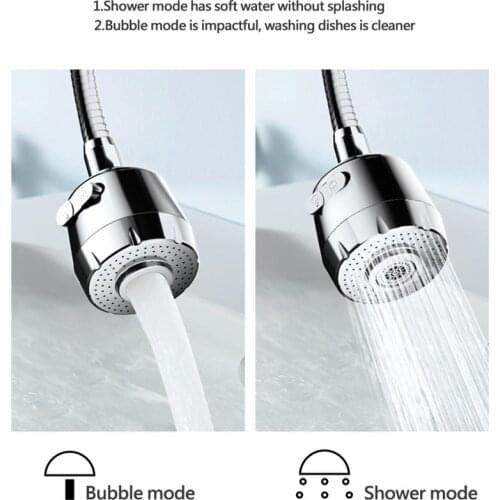 Kitchen Gadgets 2 Modes 360 Rotatable Bubbler High Pressure Faucet Extender Water Saving Bathroom Kitchen Accessories Supplies