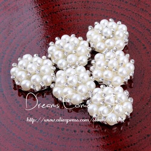 50pcs/lot 17MM 2Colors Clear Decorative Buttons Bling Metal buttons For Craft Shiny Rhinestone Button Sparkle Alloy Bulk Buttons