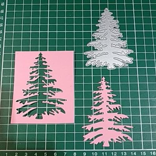 Christmas tree cutting dies elk stencils diy scrapbooking embossing folders card making knife mold pine New Year Xmas Accessory