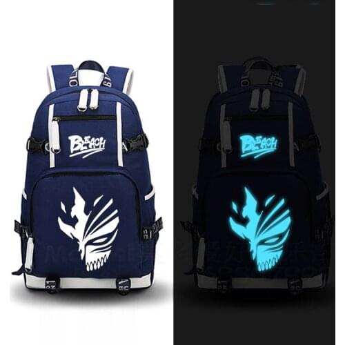 Bleach Backpack Cosplay Death Note Anime Canvas Bag Luminous Schoolbag Travel Bags