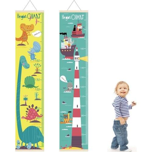 Nordic Scandinavian Style Spacecraft Giraffe Dinosaur Kids Height Chart Children Growth Record Wall Hanging Kids Room Decoration