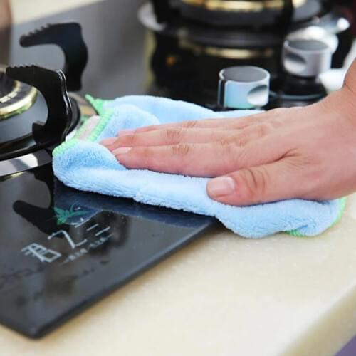 Super Absorbent Cleaning Cloth Rag For Cars Microfiber Kitchen Non-stick Oil Towel Dishcloths Washing Cleaning Rags Dish Washing