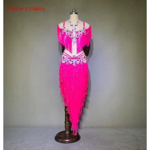 Belly Dance Professional Performance Clothing Suit for Women Belly Dance Fringed Bra Skirt Set High-End Custom Oriental Outfit