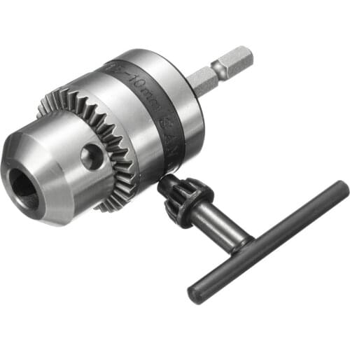 1pc 1.5-10mm Electric Drill Chuck Converter Hex Shank Key Adaptor With 1/4'' Hexagonal Handle