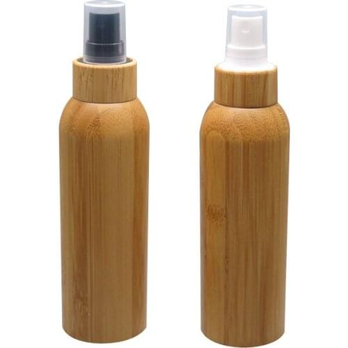 10pcs 120ml PET Bamboo Cosmetic Sprayer Refillable Bottle DIY Plastic Spray Atomizer Bottles Makeup Spary Packaging Container