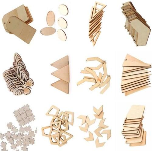 25-30mm 20pcs Home Decoration Hanging Ornament Accessory Painting Scrapbooking Craft Wooden DIY Animals Shape Handmade