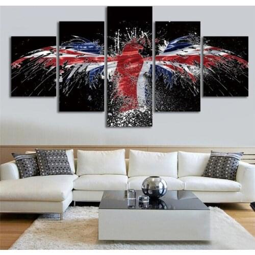 2017 Modern Unframed Modular Eagle National Flag Canvas Arts Painting HD Wall Home Decor For Living Room Sofa Backfround