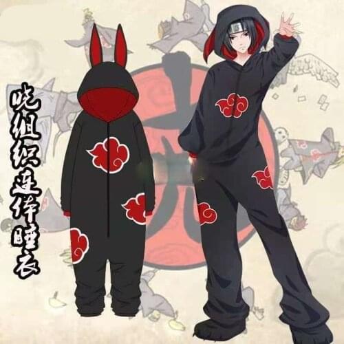 Anime Akatsuki Akatsuki Pajamas Jumpsuits Summer Winter Flannel Plush Adult Cosplay Costume