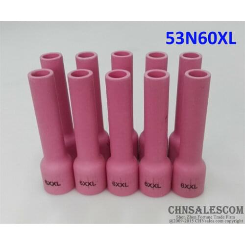CHNsalescom10 pcs 6# 53N60XL Alumina Nozzle Gas Lens Cup for WP-9/20/25 ID=9.5mm 3/8"