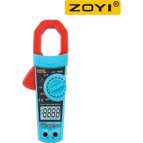 ZOYI VC902 / VC903 Digital Clamp Meter 6000 Counts Voltmeter Auto / Manual ranging Multimeter AC DC Voltage Meter Temperature