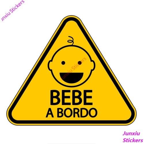 Creativity Baby on Board Spanish Bebe A Bordo Car Sticker Colorful Decals Motorcycle SUV Fine Decal Decor Accessories PVC15x13cm