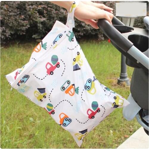 Baby Articles Monolayer Zipper Baby Garden Cart Waterproof Hanging Bag Baby Urine Separation Piece Package Go Out Accept Pouch
