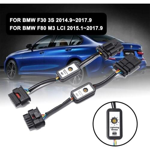 Dynamic Turn Signal Indicator 2pcs LED Taillight Module Cable Wire Harness Left & Right Tail Light For BMW F30 3s F80 M3 LCI