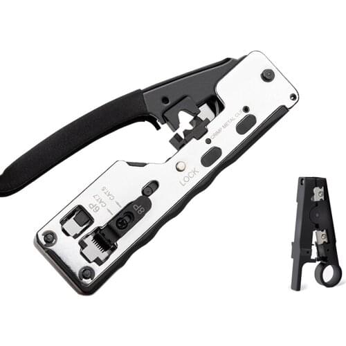 GTBL Combo Network Rj45 Tool Telecom Crimping Crimper For Rj45 Cat7 Cat6A Cat6 Cat5 Rj11 Rj12 Modular Plugs Metal Clips Pliers T