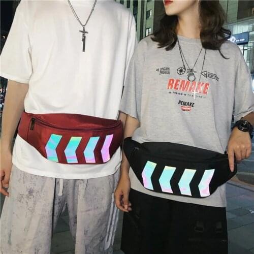 New design personalized fanny packs belt bag fashion reflective waist bag