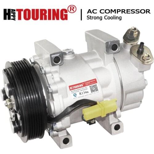Sanden SD6V12 AC Compressor For PEUGEOT 206 307 PARTNER 6453LN 6453QE 6453QF 6453CF 6453JP 9655191580 9655191680 9684480480