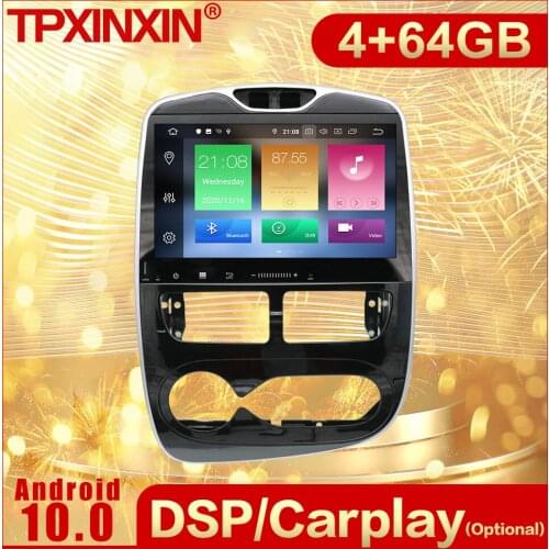 2 Din Carplay Android Radio Receiver Multimedia Stereo For Renault Clio 2013 2014 2015 GPS Navigation Audio Recorder Head Unit