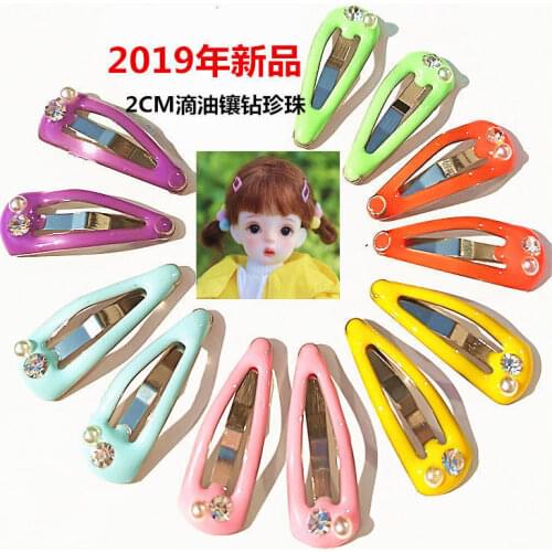 Han edition small pet clip 2 cm mini water drip BB clip to dog supplies hairpin fake doll hair clips 100pcs