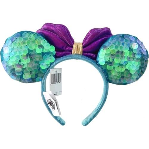 Mickey Ear Headband Big Bow Transparent Plush Ball ears Headband Cartoon Minnie Ears Birthday Party Decoration(Free Shipping)