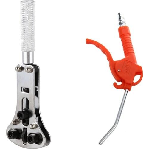 Gun Grip Air Blower Gun Duster Blower Clean Up Tool With Adjustable Watch Case Removal Mount Three-Claw Open Cover Set