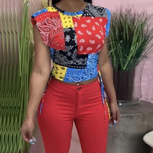 VAZN 2020 New Arrival Summer Cartoon Print Special Sexy Soft Top Fashion O-Neck Short Sleeve Women Slim Tees