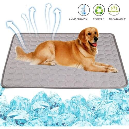 Dog Mat Cooling Summer Pad Mat For Dogs Cat Blanket Sofa Breathable Pet Dog Bed Summer Washable For Small Medium Large Dogs Car