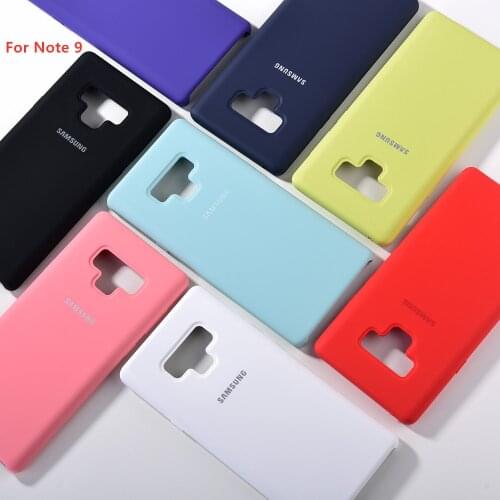Original Samsung Note 8 Note 9 Liquid Silicone Case Protective Soft Cover For Galaxy Note8 Note9 Silky Back Housing Shell