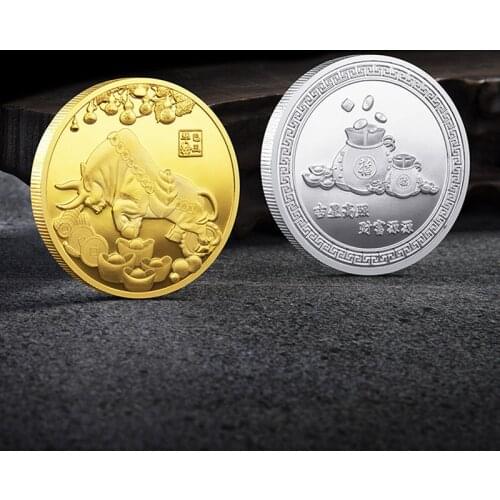 1Pc 2021 New Year Coin Twelve Zodiac Ox Commemorative Coins For Collection Gift