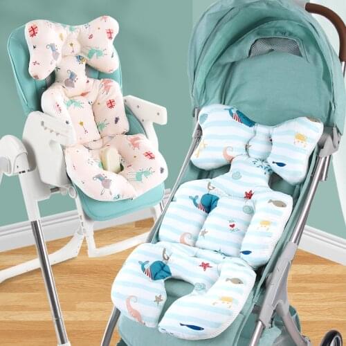 Baby Stroller Liner Baby Car Seat Cushion Cotton Seat Pad Infant Child Cart Pad Thickened Double-sided Suitable For Four Seasons