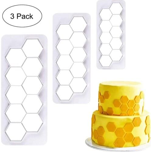 Hexagon Cookie Cutter Geometric Multicutter Hexagon Cake Fondant Cutter Biscuit Cutters Polymer Clay Craft Projects