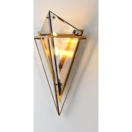Led Wall Lamp Creative Modern Background Porch Diamond Glass Lamparas Luxury Aisle Stairway Bedroom Bedside Nordic Decor Light