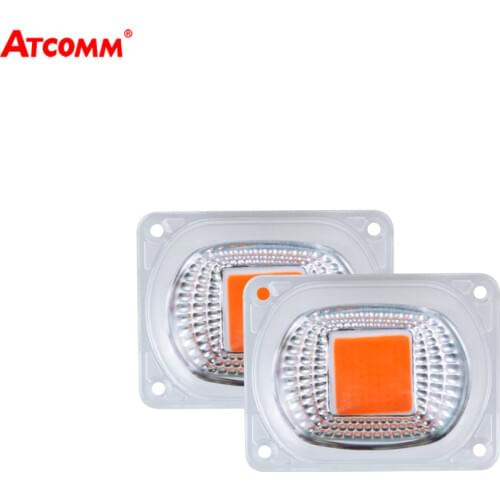 LED Grow Phyto Lamps With Lens Reflector 20W 30W 50W 110V 220V COB LED Chip Full Spectrum Grow Light Floodlight Spotlight Bulb