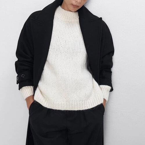 Vintage sweet solid basic loose knitted sweater women 2019 fashion O neck long sleeve stretchy elegant pullovers chic tops pull