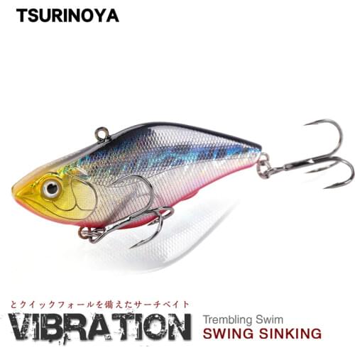 TSURINOYA VIB Hard Bait Fishing Lure 70mm 13.8g DW22 Sinking Vibration Crankbait Wobblers Isca Artificial Pesca For Bass Pike