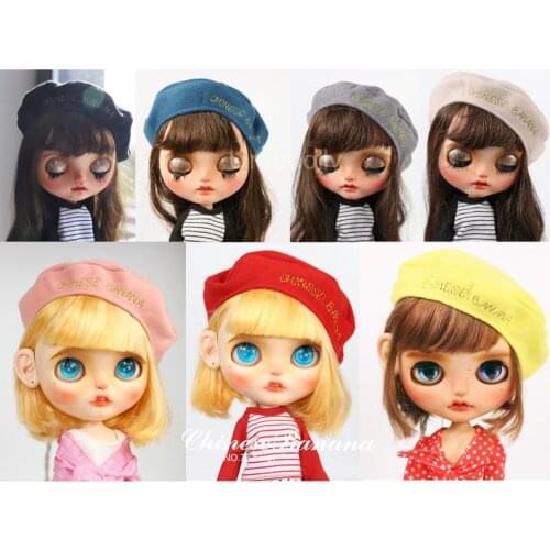 1PCS Cute Candy Color Berets for Blyth Doll Hat Accessories Toys for Girl