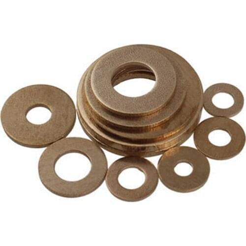 100Pcs DIN125 ISO7089 M2 M2.5 M3 M4 M5 M6 M8 M10 M12 M14 M16 M18 M20 Meson Pad Sheet Metal Collar Brass Flat Washer HW049