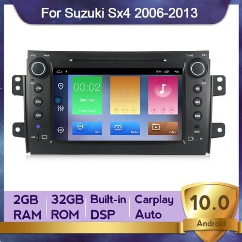 DSP Android 10.0 Carplay Auto Car Radio For Suzuki SX4 Fiat Sedici 2006-2013 Multimedia Player GPS Navigation 2Din DVD WIFI OBD2